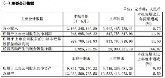 口子窖2024年上半年业绩增长，高档白酒销售收入增加