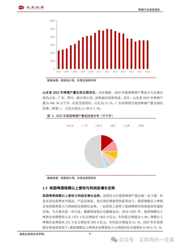 报告 | 东莞证券：啤酒行业深度报告（附下载）