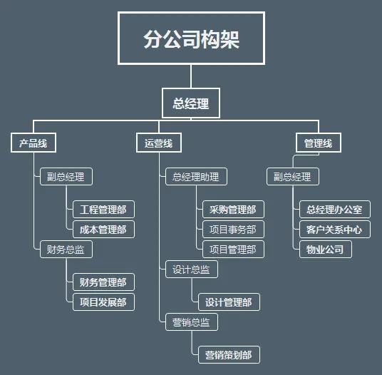 万科、华润、万达内部管理架构