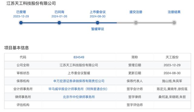 北交所年内首单：天工股份IPO被暂缓审议，被追问第一大客户是不是关联方