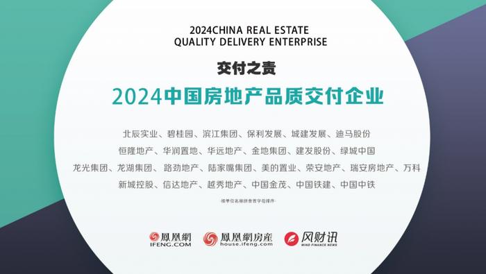 交付之责| 路劲地产入选2024中国房地产品质交付企业