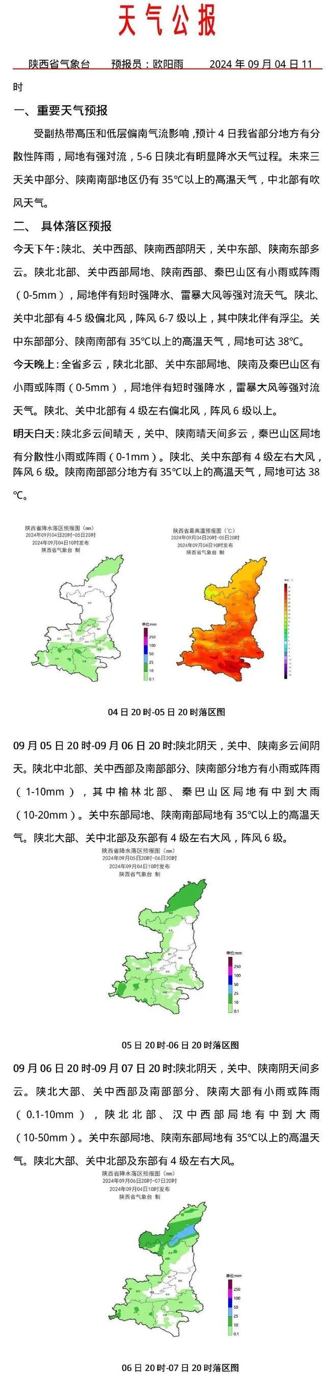 雷雨 大风 短时暴雨！陕西最新天气预报