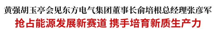 黄强胡玉亭会见东方电气集团董事长俞培根总经理张彦军