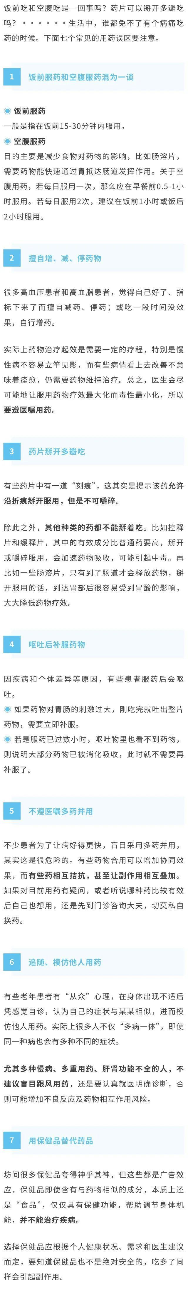 饭前吃和空腹吃是一回事吗？七个常见的用药问题