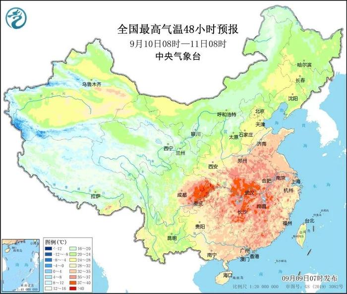 明后天中到大雨，西部北部暴雨，但明天可能也是史上最热教师节！