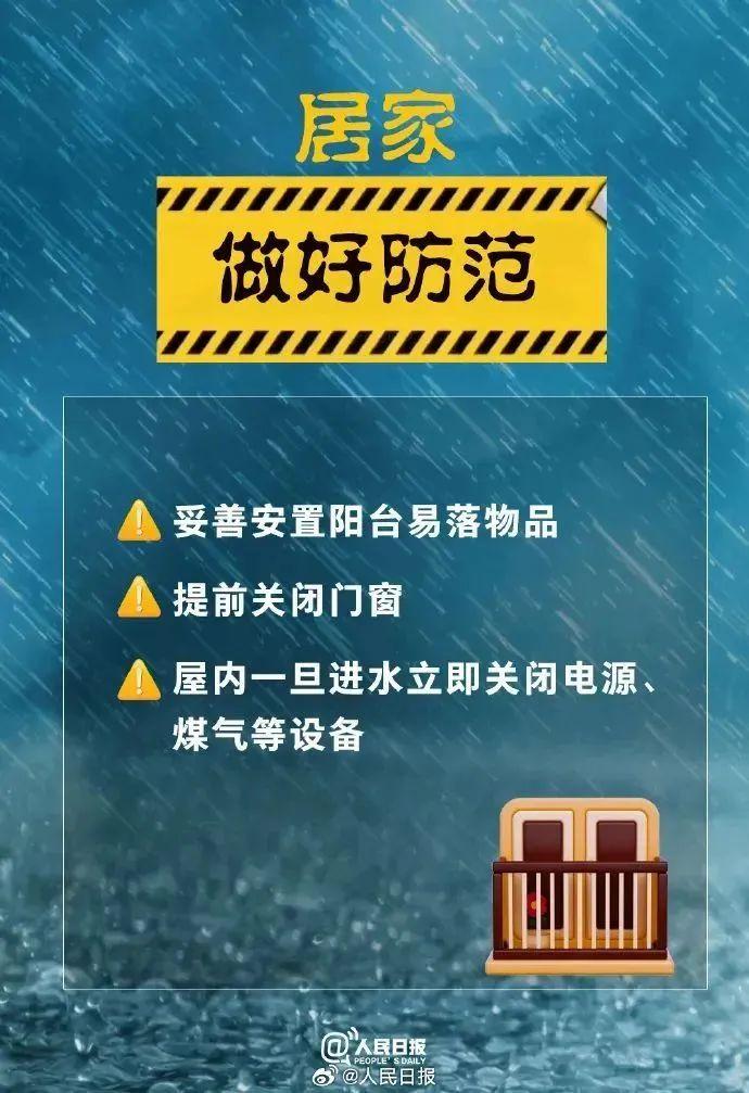 暴雨黄色预警信号！