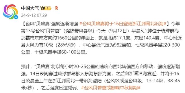 台风升级，直奔浙江！后续还可能有双台风？宁波人提前准备