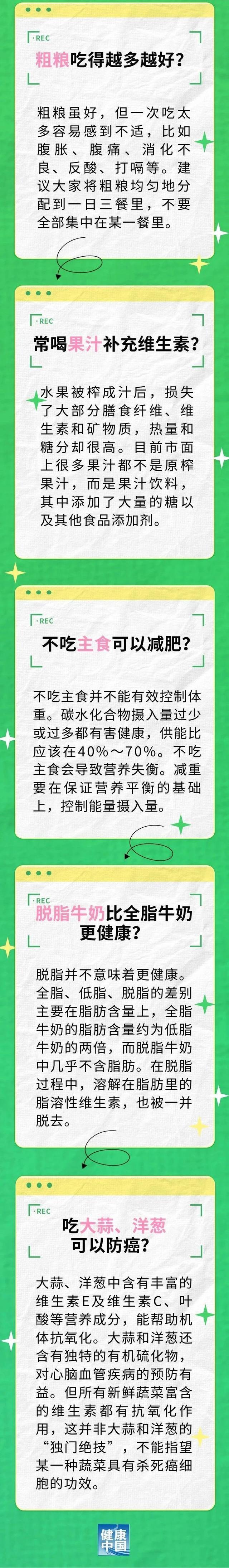 吃红枣补血、不吃主食减肥……这些“伪养生”知识别信！