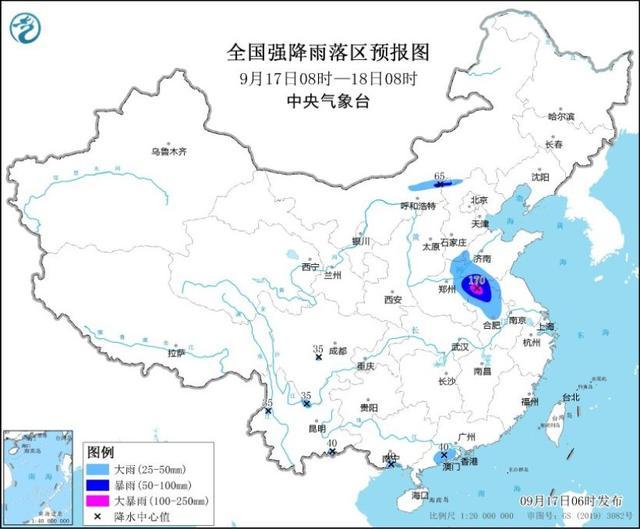 中央气象台：台风“贝碧嘉”继续深入 安徽河南等地有较强降雨