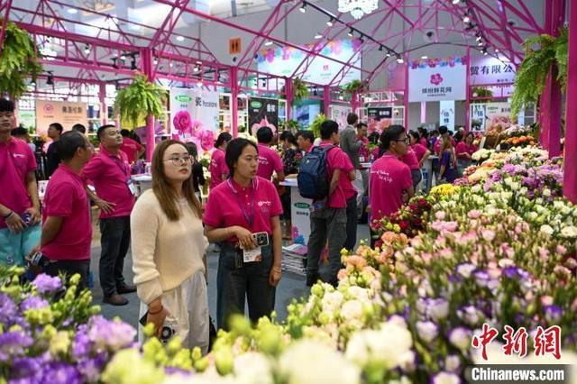 中国昆明国际花卉展启幕 观众遨游“花花世界”