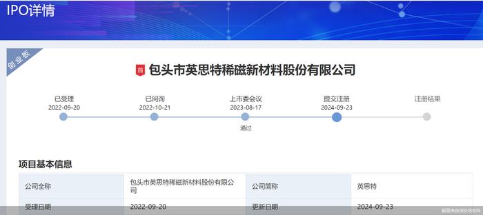 依赖苹果公司、废料收入大涨，英思特IPO闯进“注册关”