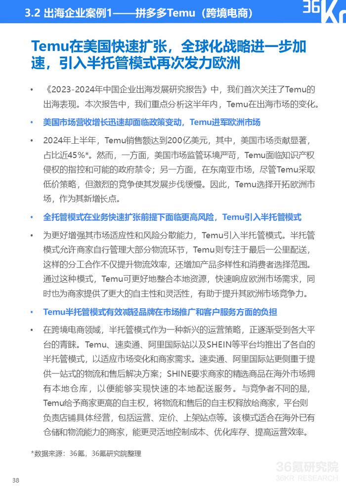 2024年中国产业出海发展研究报告｜36氪研究院