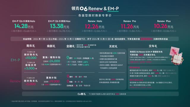 领克06 Renew及领克06 EM-P正式上市，限时焕新专享价10.26万元起