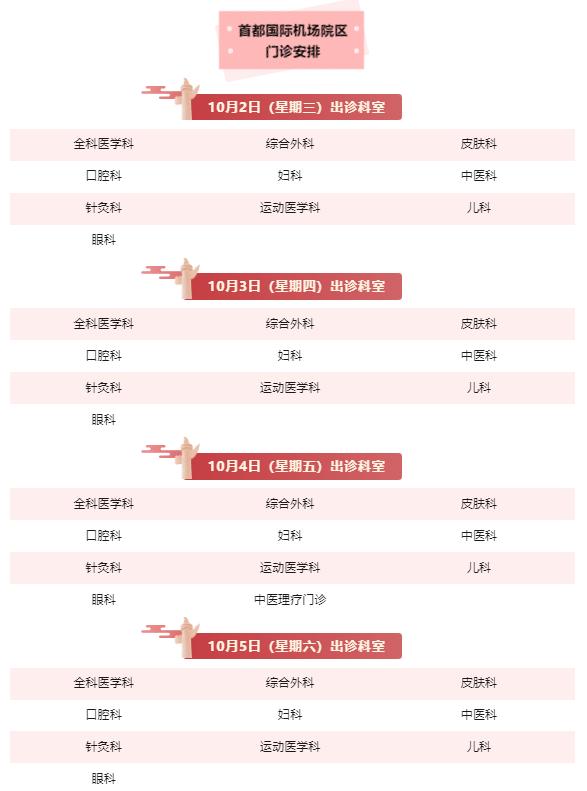 汇总！北京多家医院国庆节假期门急诊安排公布