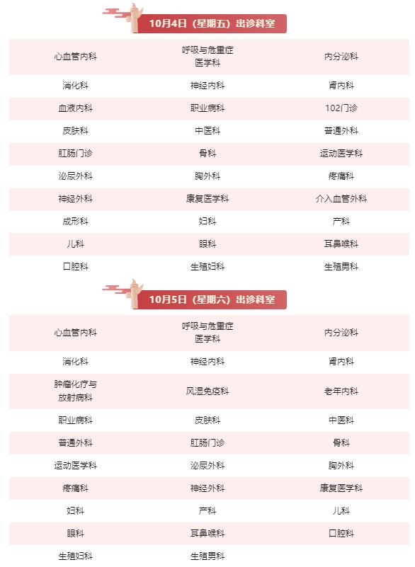 汇总！北京多家医院国庆节假期门急诊安排公布