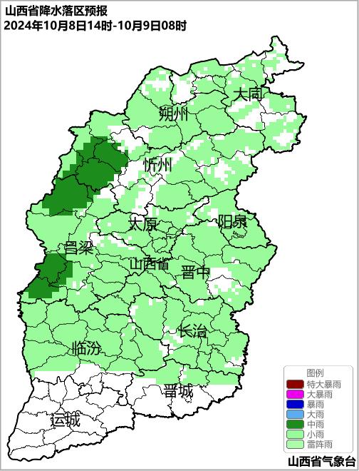 预计今明两天山西有一次弱冷空气过程