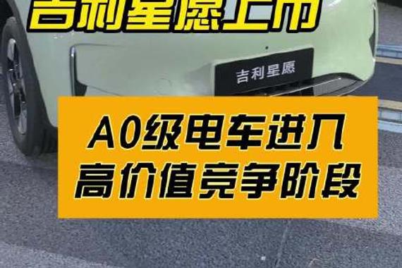 吉利星越上市，A0级电车进入高价值竞争阶段？