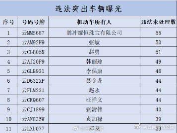 最高55起！云南交警曝光一批违法突出的面包车→