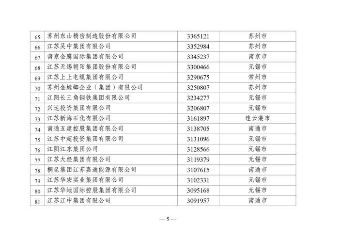 2024江苏民营企业百强榜单出炉