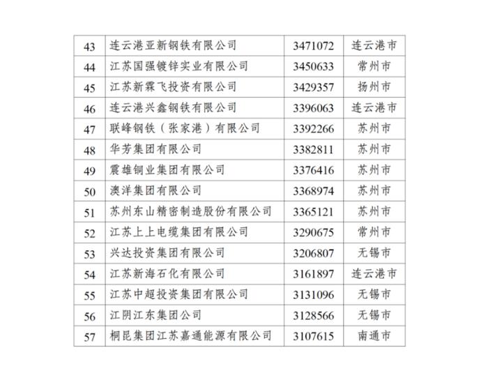 2024江苏民营企业百强榜单出炉