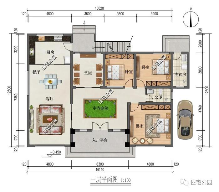 3套带夹层设计的农村别墅，非常适合小宅基地修建，大气又实用