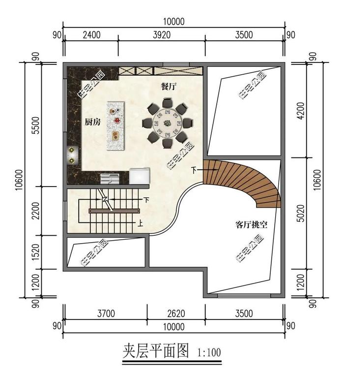 3套带夹层设计的农村别墅，非常适合小宅基地修建，大气又实用