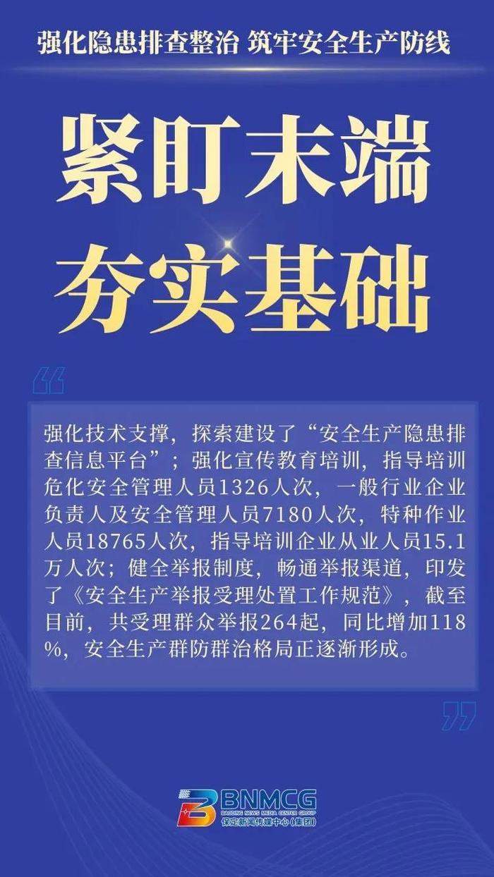 保定市扎实推进安全生产治本攻坚三年行动