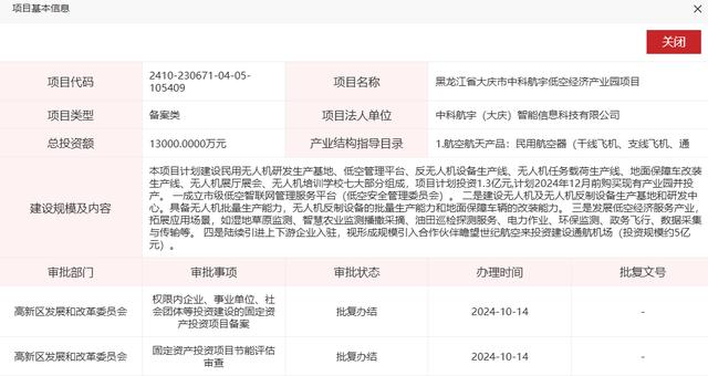 江西一周内5项目备案通过，多地加快推动低空经济相关项目落地