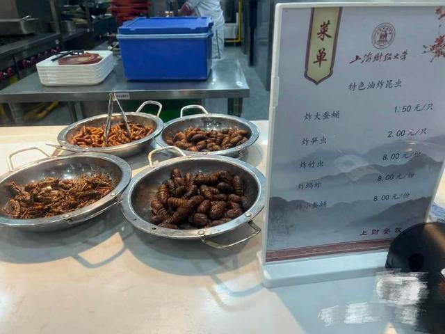 上财食堂推出“油炸昆虫”：有云南同学点了3种，有老师称不敢吃