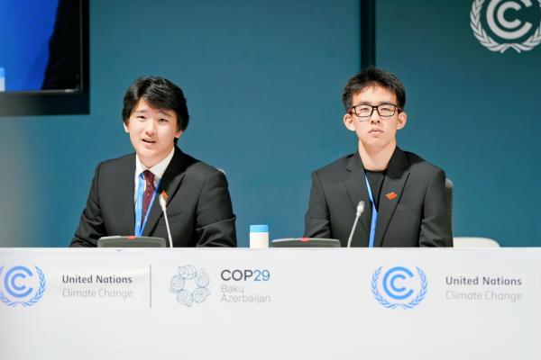 “中国青少年应对气候变化行动”创新成果亮相COP29