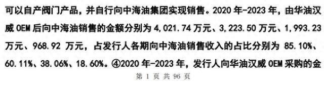 方正阀门与供应商华油汉威交易数据存在矛盾