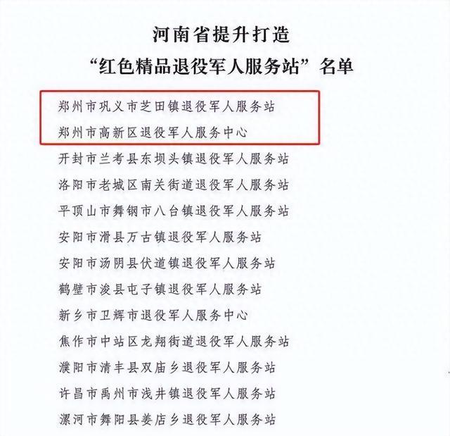 郑州两家退役军人服务中心（站）入选河南省提升打造“红色精品退役军人服务站”名单