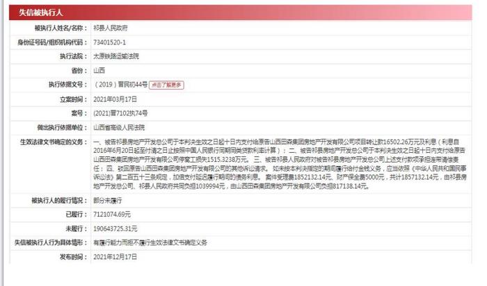 祁县一城改项目引纠纷多年未止:县政府一度成失信人,“未批先建”责任谁担?