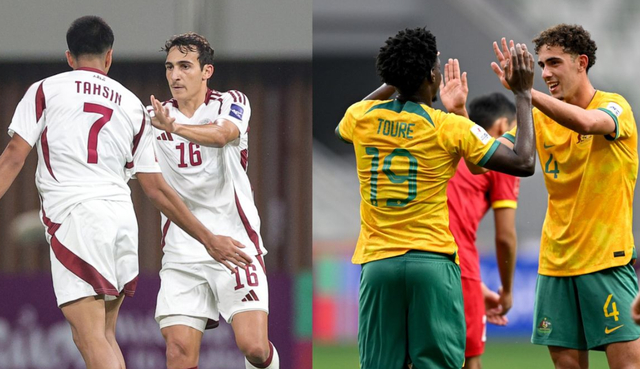 随着澳大利亚3-1卡塔尔，亚青赛最新积分排名出炉：中国队仍排第2