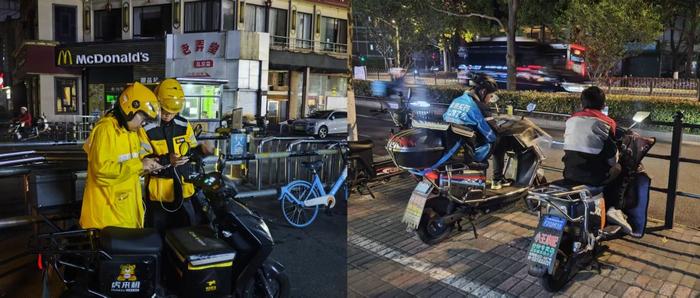 记者在街头走访,较少见到京东骑手