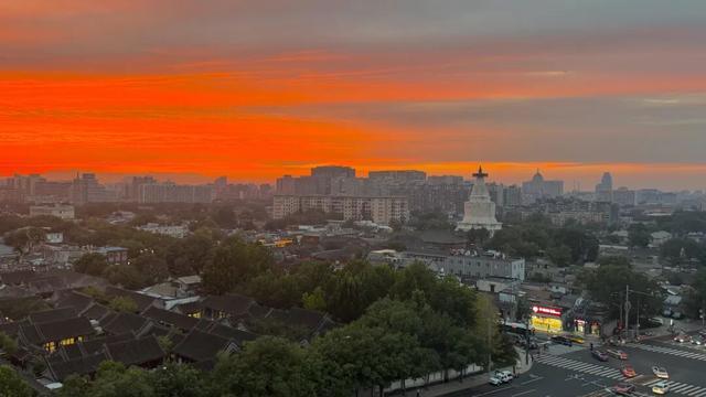 北京七夕限定晚霞，中国式浪漫拉满！