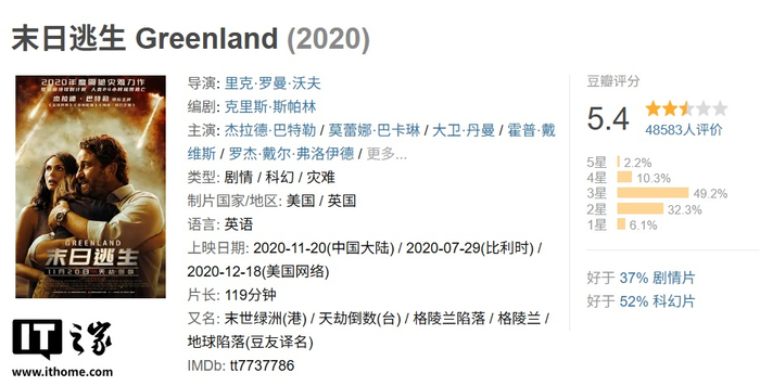 彗星撞地球,动作科幻电影 末日逃生2 迁移 官宣引进内地上映