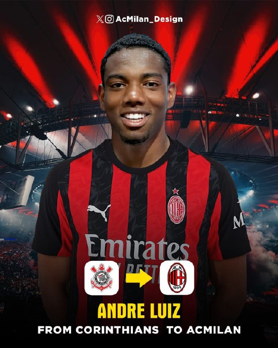 米兰1500万欧签安德烈交易搁置，科林蒂安主席要求重新考虑