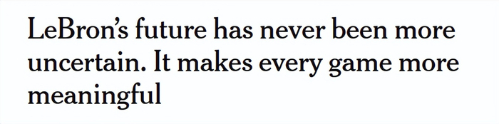 队记：詹姆斯未来从未如此不确定 湖人生涯很可能在本赛季后结束