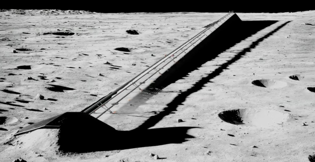 马斯克展示的月球电磁质量驱动器视频截图