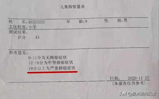 严重抑郁症状。