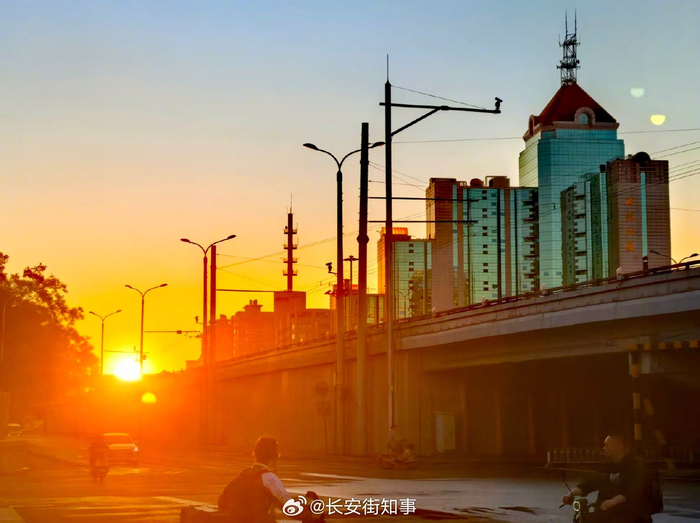 唯美！北京朝霞像橘子果冻