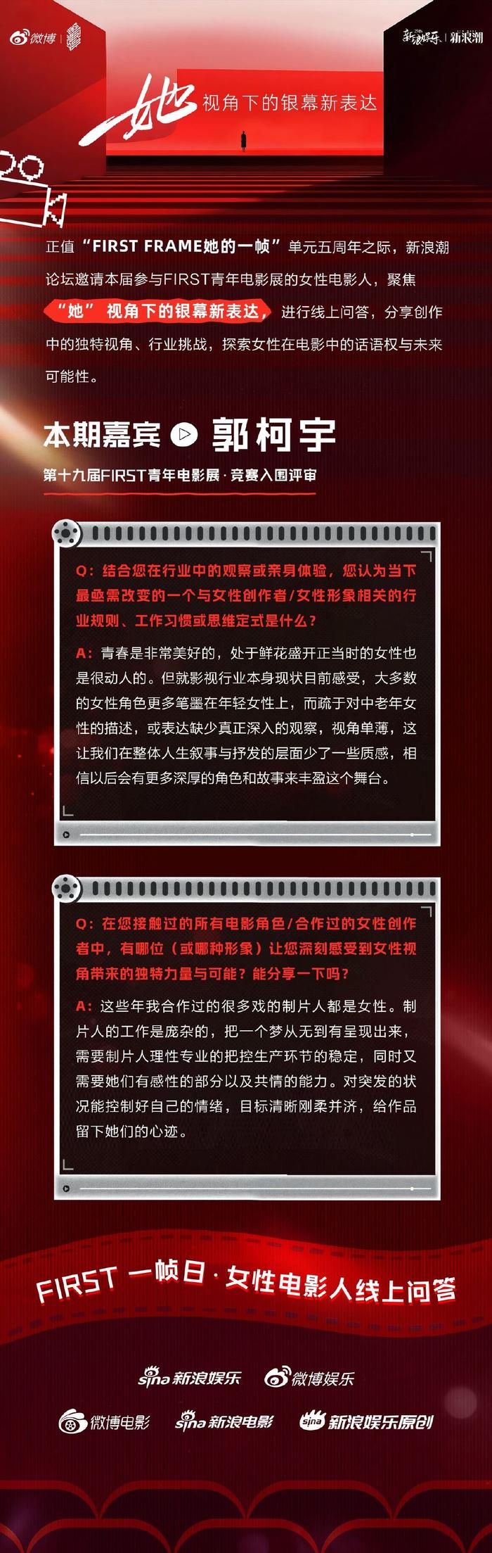 马思纯谈女性创作困境，FIRST影展聚焦她视角
