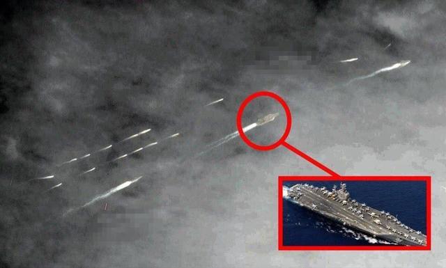 20艘伊朗舰艇包围美军航母，上百枚导弹紧张瞄准：现场照曝光