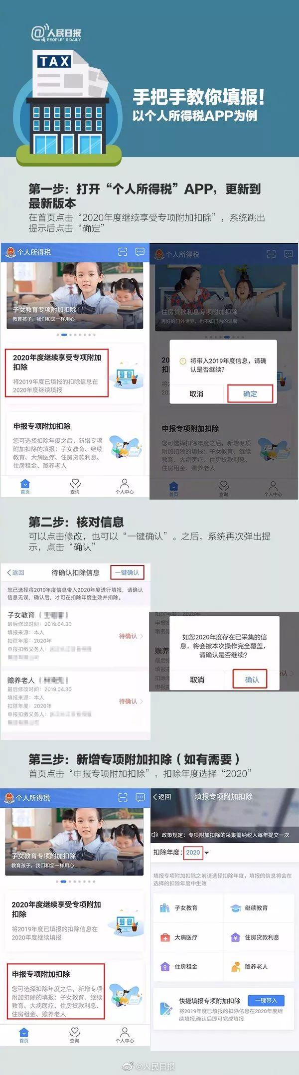 事关你的钱！2020个税专项扣除开始确认