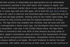 苹果回应美国会报告：强烈反对，App Store没有垄断