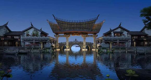 抚仙湖·广龙小镇核心景区“仙湖迷城”效果图