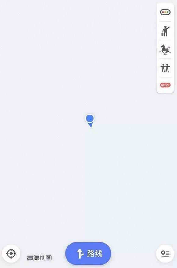 高德地图在海外打开只显示一个蓝点