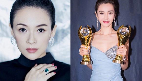 图片来源:章子怡、李冰冰微博