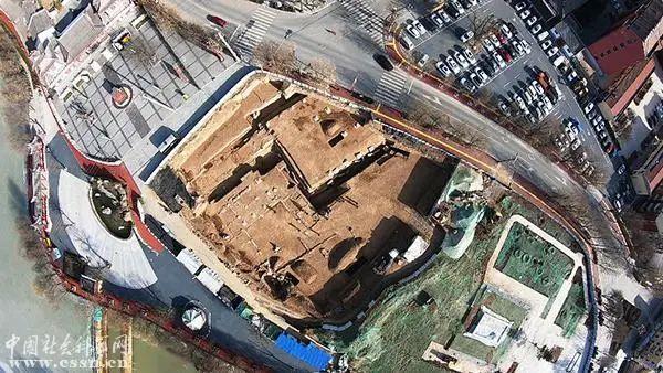隋仁寿宫唐九成宫4号殿遗址航拍照片 记者 陆航/摄